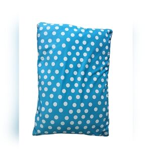 Blue And White Polka Dotted Pillow
